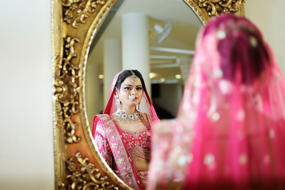 Destination wedding photography showing the bride getting ready